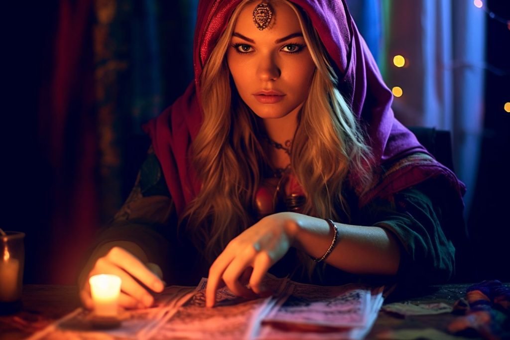 Voyante arabe en action
